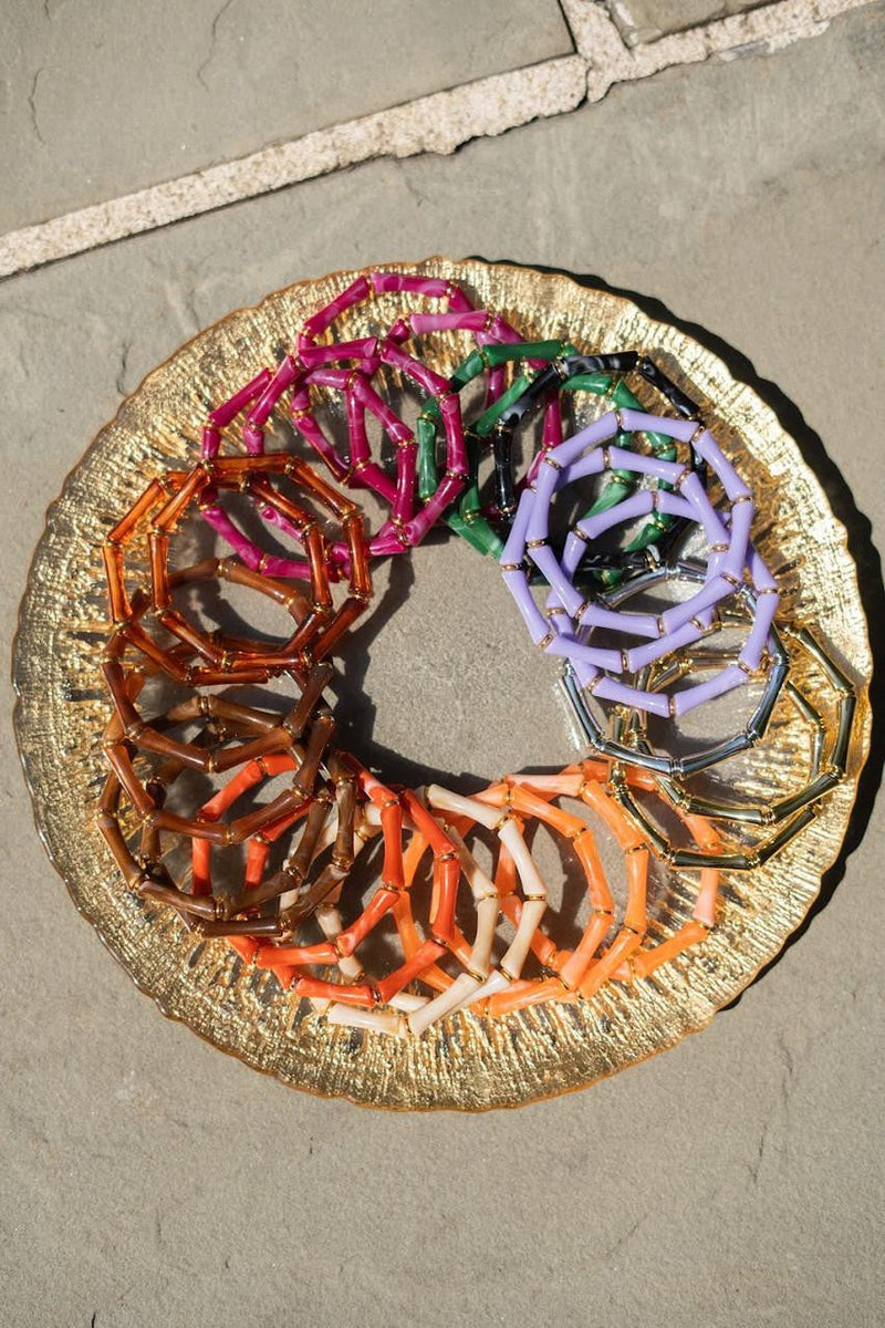 Lucy - Bamboo Acrylic Bracelet