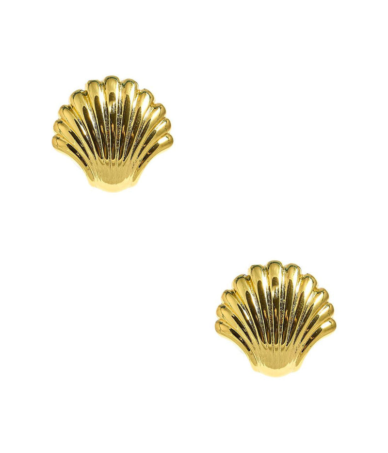 The Meeghan - Gold Shell Stud - 18k Gold Plated - Meeghan Mullin x Lisi Lerch Collection
