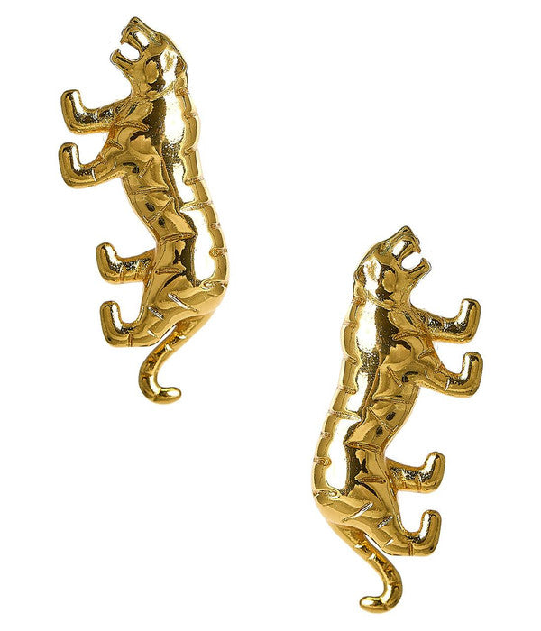 Gold Tiger - Stud Earring