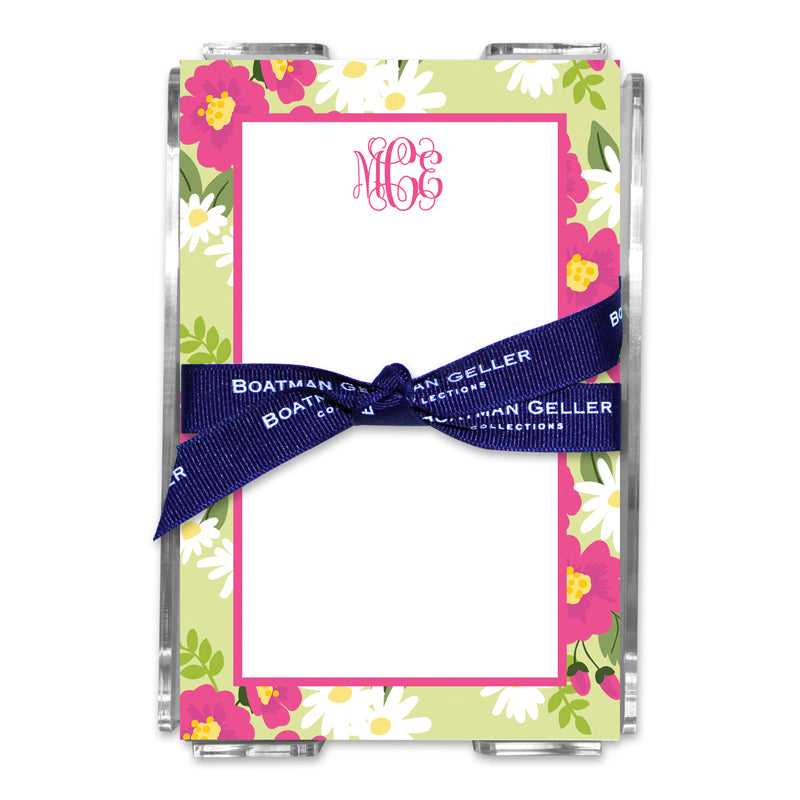 Personalized Note Sheets in Acrylic Lillian Floral Bright - Boatman Geller