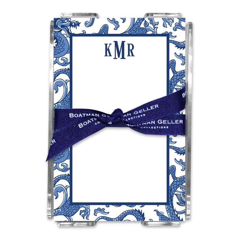 Personalisierte Notizblätter in Acryl Imperial Blue – Boatman Geller