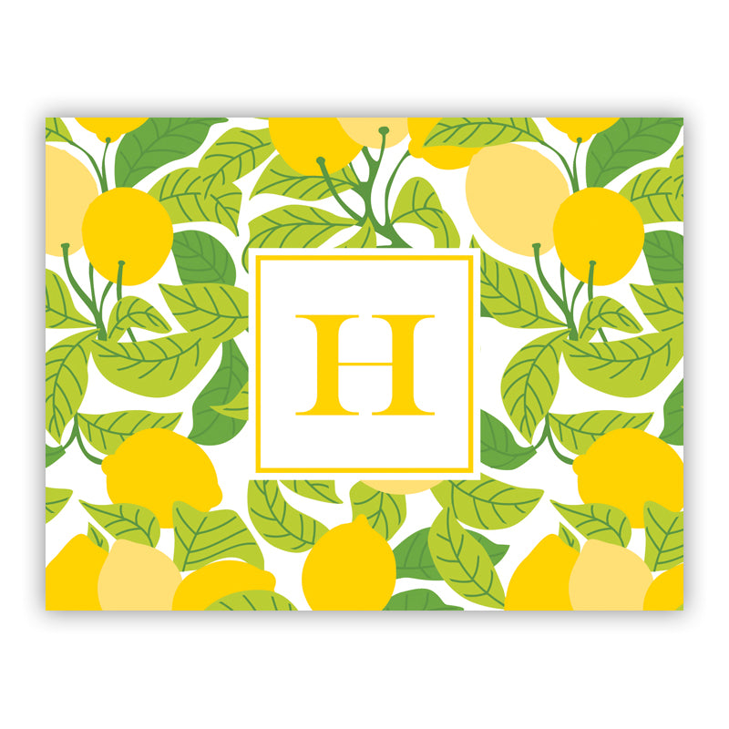 Personalisierte gefaltete Notizkarten „Zitronen“ – Boatman Geller