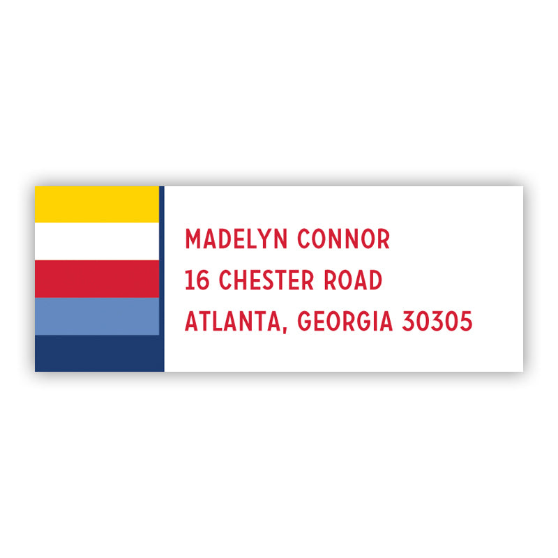 Personalized Address Labels Bold Stripe Nautical - Boatman Geller
