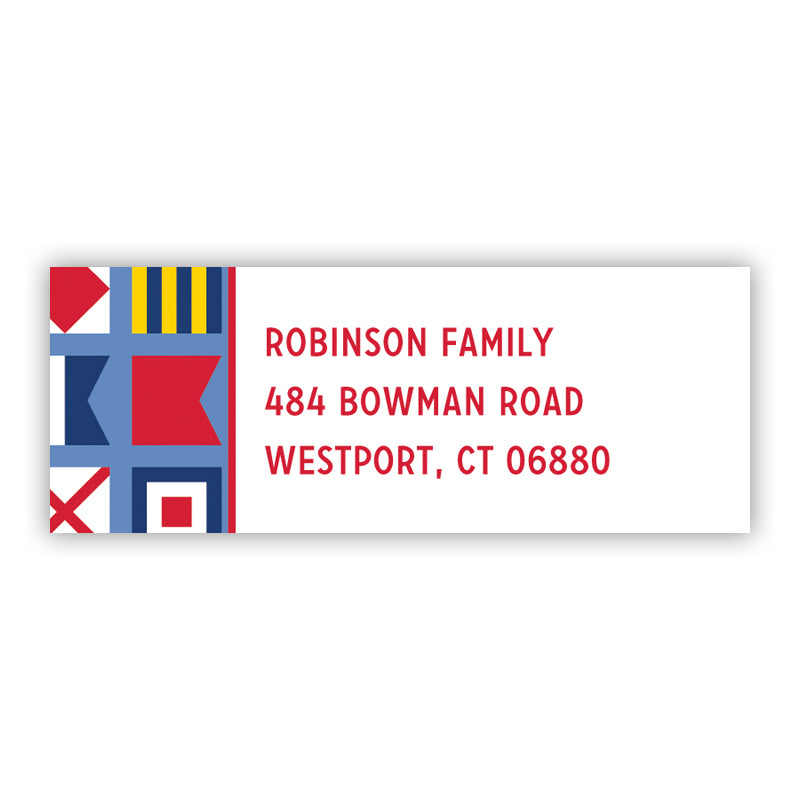 Personalized Address Labels Nautical Flags - Boatman Geller