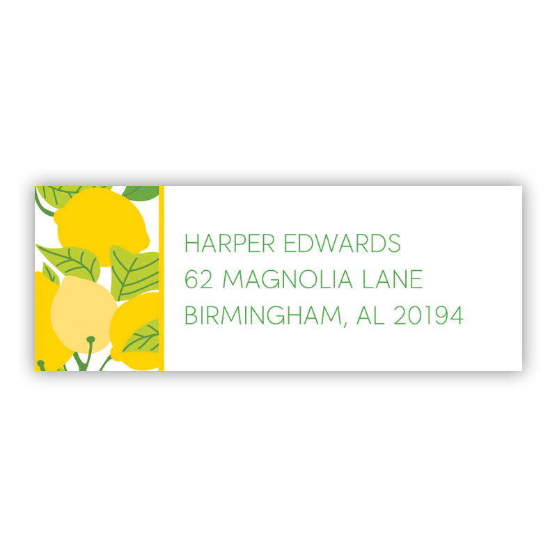 Personalized Address Labels Lemons - Boatman Geller