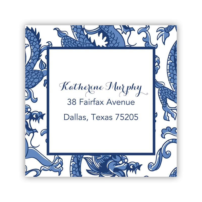 Personalized Square Sticker Imperial Blue by Boatman Geller