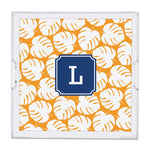 Monogram Lucite Tablett Palm Tangerine von Boatman Geller