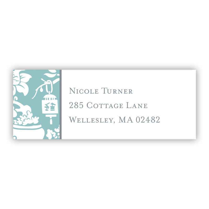 Personalized Address Labels Anna Floral Slate - Boatman Geller