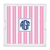 Monogram Lucite Tray Vineyard Stripe Pink by Boatman Geller