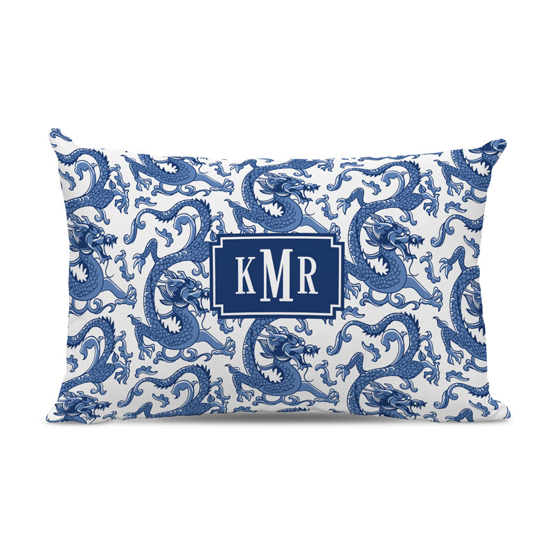 Monogram Pillow Imperial Blue - Boatman Geller