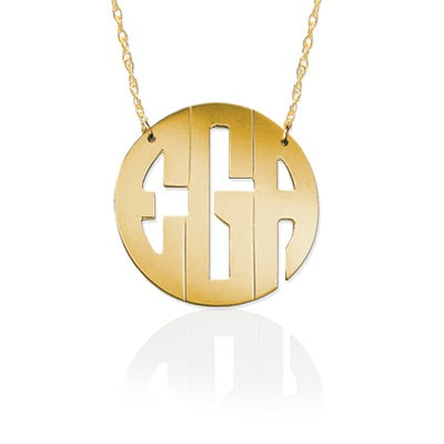 Classic Block Monogrammed Necklace