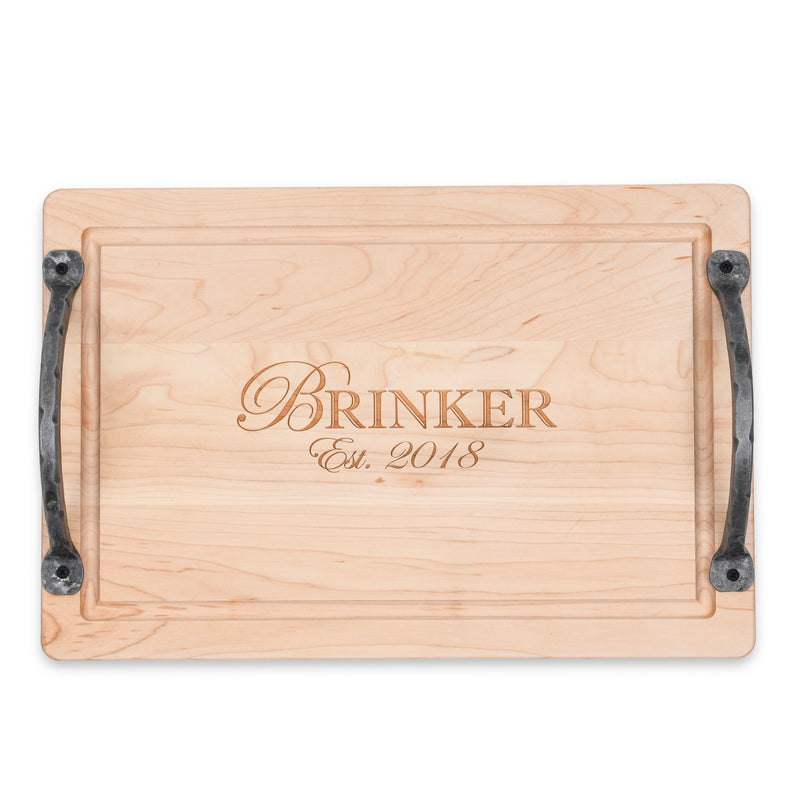 Personalized Rectangular Cutting Board with Handles