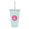 Monogram Beverage Tumbler Modern Chevron - Dabney Lee