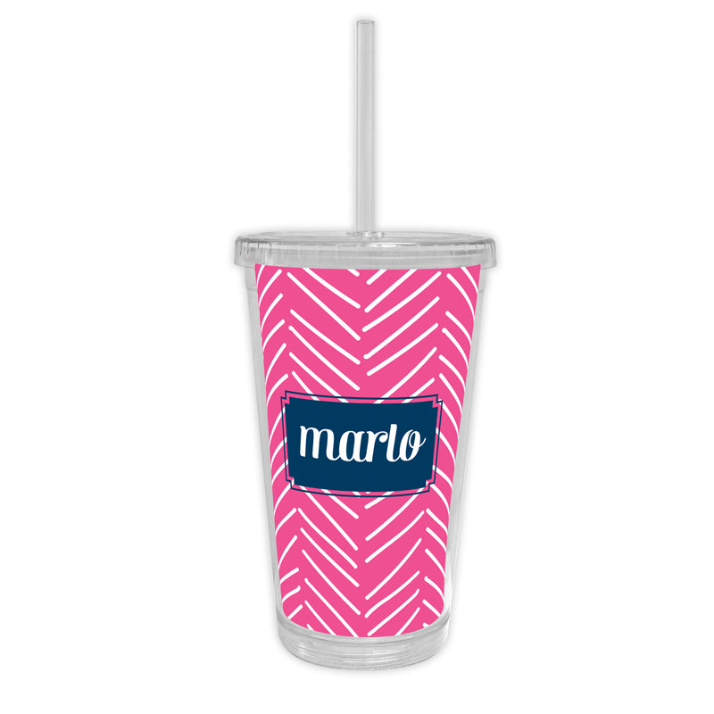 Monogram Beverage Tumbler Little Lines - Dabney Lee