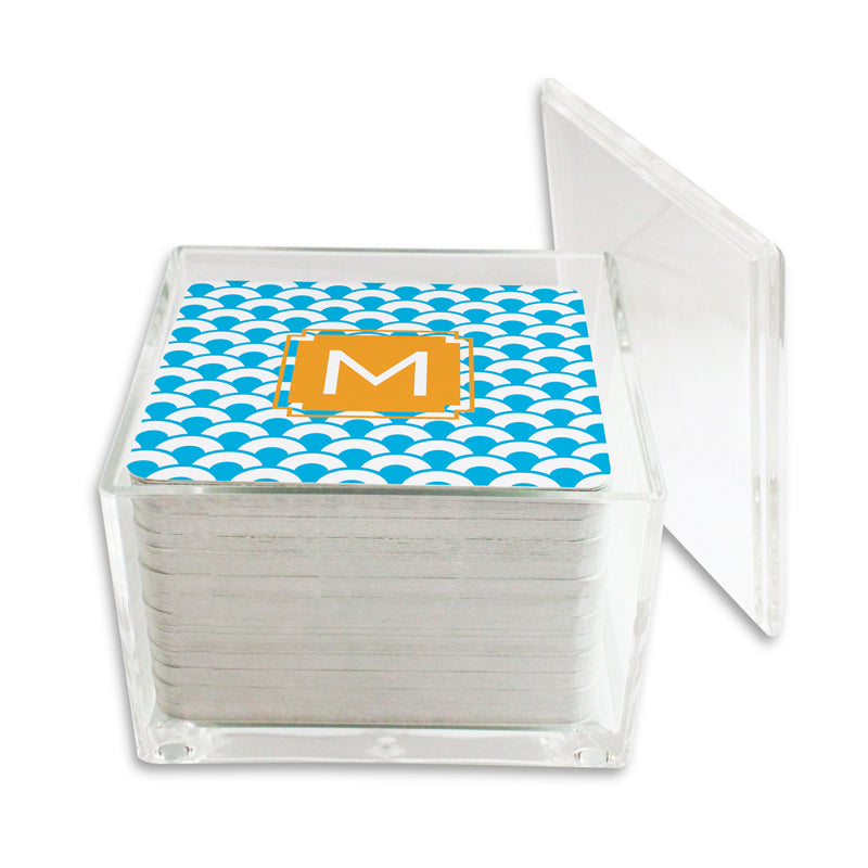 Monogram Stationery Box Sunset Beach - Dabney Lee - Classic Prep Monograms