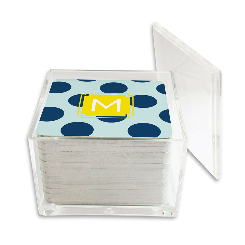 Monogram Paper Drink Coasters Jane - Dabney Lee