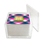 Monogram Paper Drink Coasters Tartan - Dabney Lee