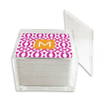 Monogram Paper Drink Coasters Poppy - Dabney Lee
