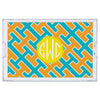 Monogram Lucite Tray Acapulco - Dabney Lee