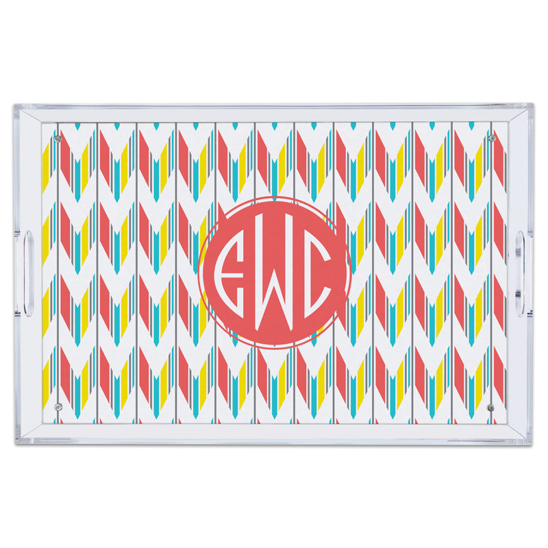 Monogram Lucite Tray Arrowhead - Dabney Lee