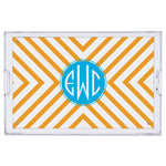 Monogram Lucite Tray Chevron - Dabney Lee
