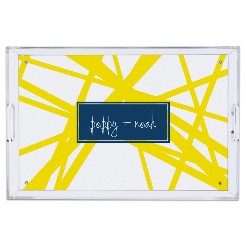 Monogram Lucite Tray Pick Up Stix - Dabney Lee