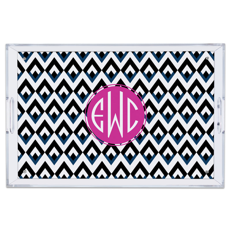 Monogram Lucite Tray Remi - Dabney Lee