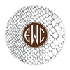 Monogram Plate Snakeskin - Dabney Lee