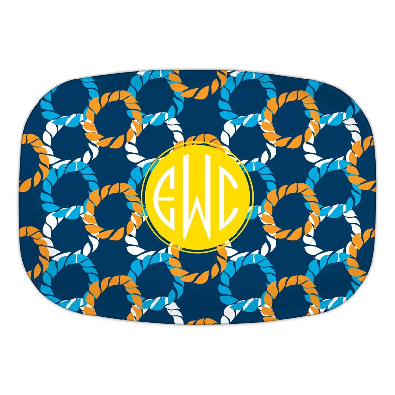 Monogram Platter Nautical Knots - Dabney Lee