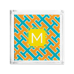 Petite Monogram Lucite Tray Acapulco - Dabney Lee