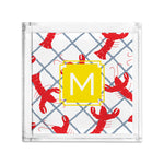 Petite Monogram Lucite Tray Rock Lobster - Dabney Lee
