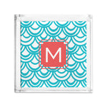 Petite Monogram Lucite Tray Seashells - Dabney Lee