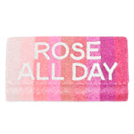 Rose All Day rosa Ombre-Streifen-Clutch