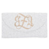 Crescent Flap Custom Beaded Wedding Day Clutch