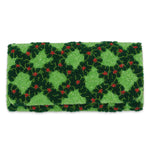 Half Barrel Beaded Monogram Clutch - Holiday Trellis