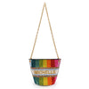 Byrdie Bucket Bag - Metallic Rainbow Stripe