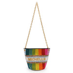 Byrdie Bucket Bag - Metallic Rainbow Stripe