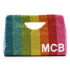 Cate Clutch - Metallic Rainbow Stripe
