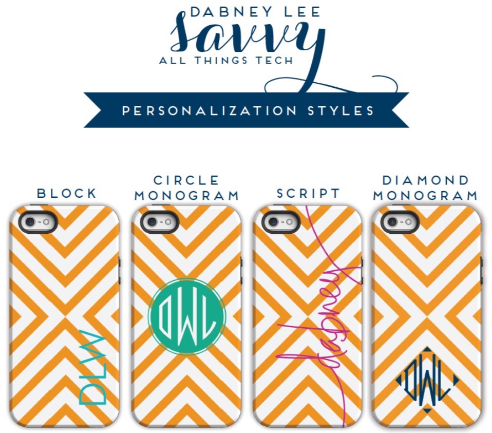 Monogram iPhone Case - Fret Navy - Boatman Geller - Classic Prep Monograms