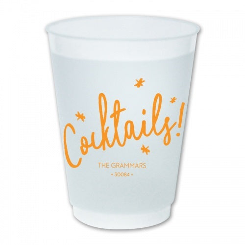 Cocktails! Personalized Frost Flex Cups by Boatman Geller