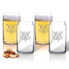Monogram Chic Beer Can Glasses - Set of 4