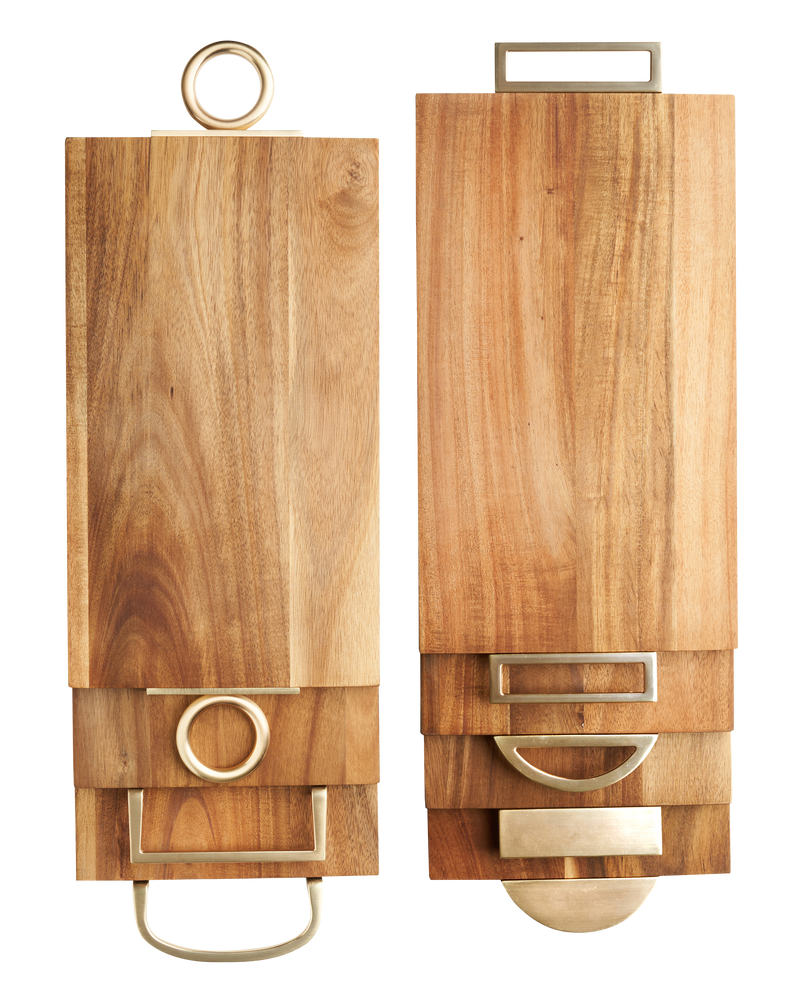 Acacia Modern Personalized Wood Cutting Board 18" X 12"