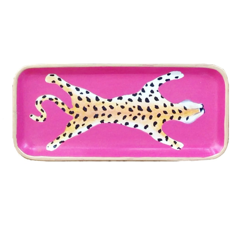 Rosa Leoparden-Tablett klein – Dana Gibson