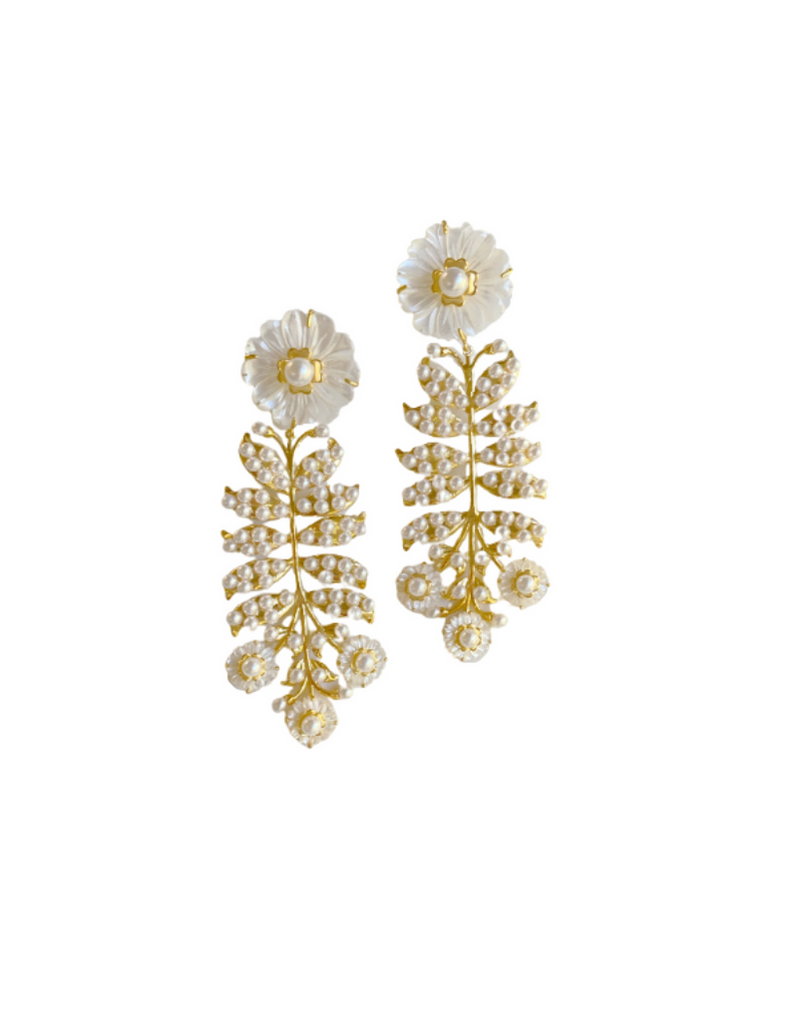 MARIGOLD MOTHER OF PEARL Earrings - Nicola Bathie