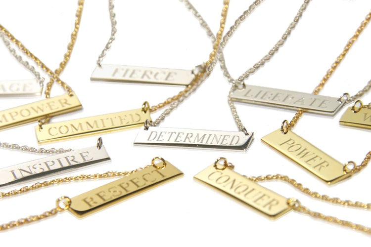 Bar Nameplate Necklace by Jane Basch