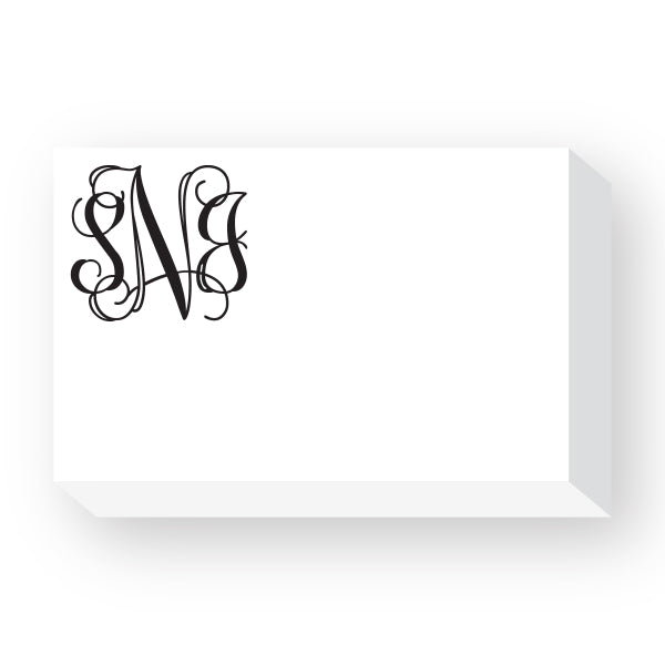 Großer und kräftiger Notizblock mit Monogramm – Donovan Designs