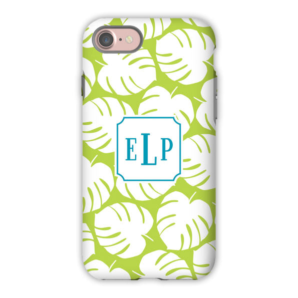 Monogram iPhone Case  - Palm Lime - Boatman Geller
