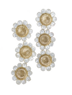 Mother of Pearl and Golden Daisy Earrings - Nicola Bathie