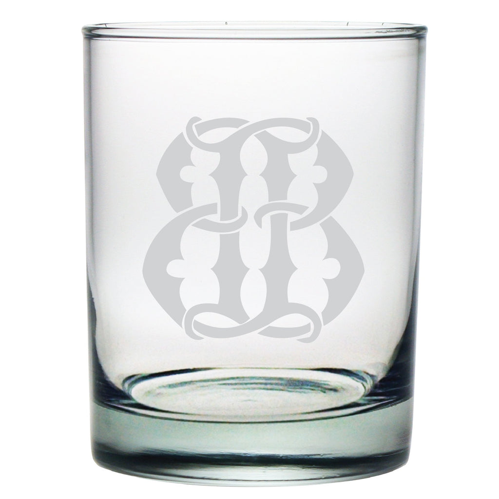 Single Letter Monogrammed Double Old Fashioned Set/4 - Emily McCarthy