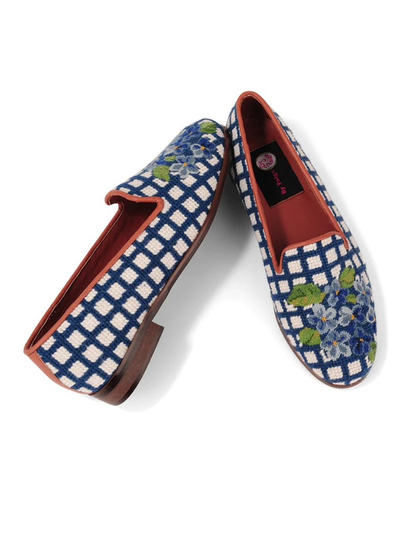 Hydrangea Ladies Needlepoint Loafer - By Paige